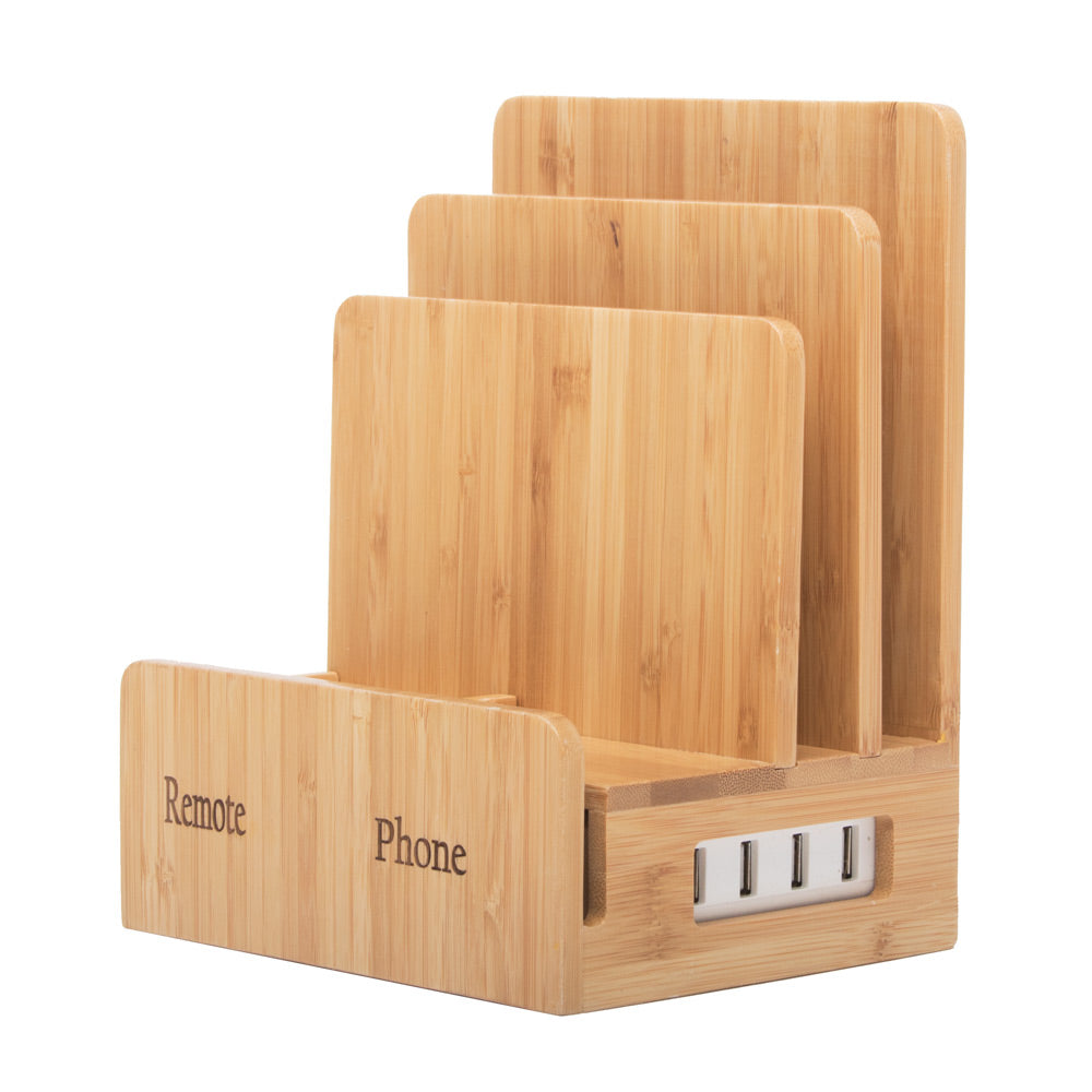 Remote phone compact + USB Powerstrip - Bamboo