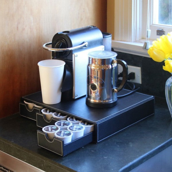 Coffee & Tea Caddy and Organizers - 3-Drawer Organizing Tray