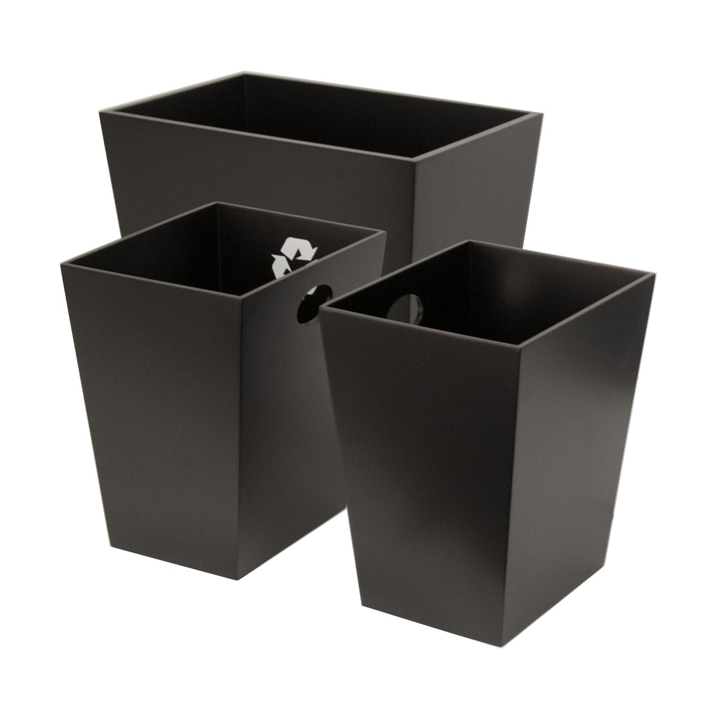 Dual Double Size Divided Recycle Bin with Removable Inner Bins