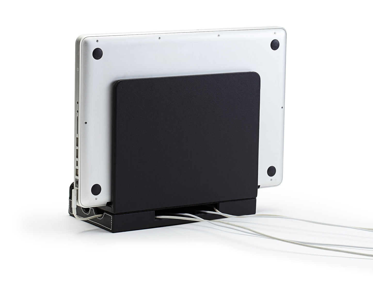 Multi-Device Charging Station Black Leatherette