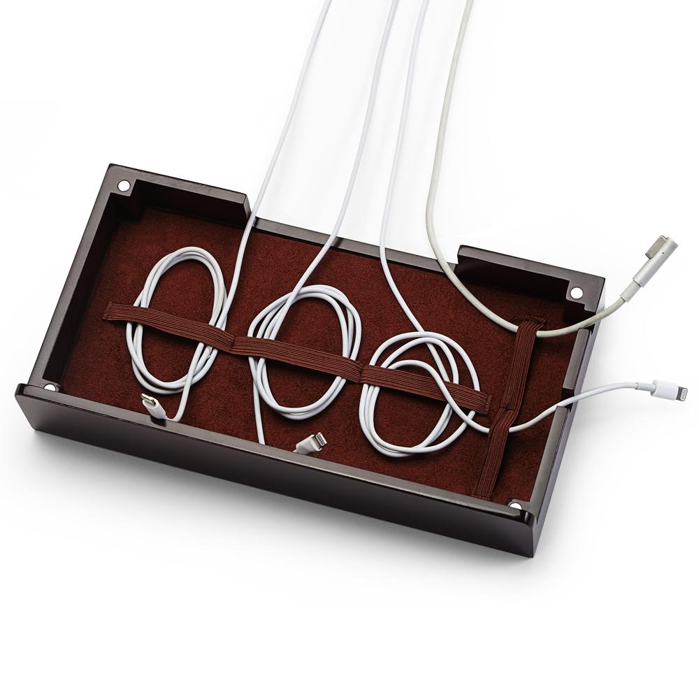 Multi-Device Charging Station Polished Chestnut