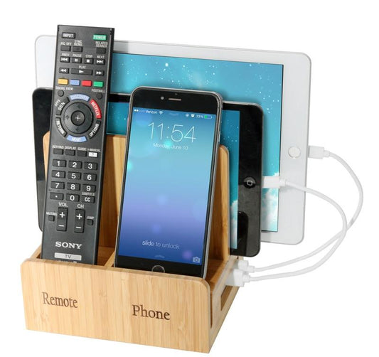 Remote phone compact + USB Powerstrip - Bamboo
