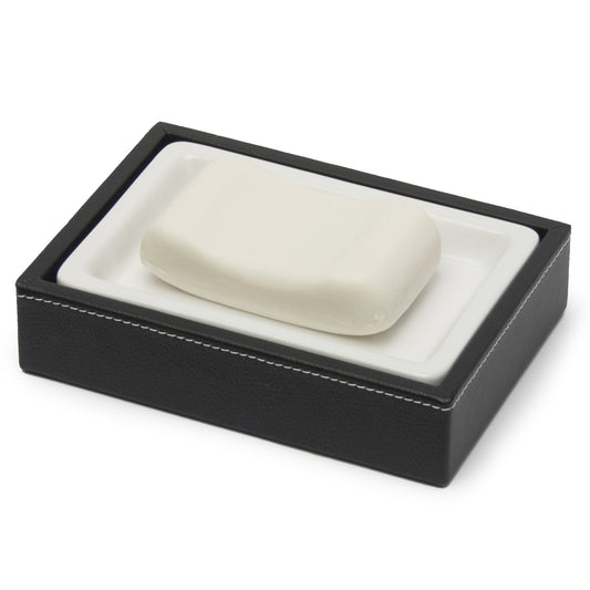 Soap Dish - Black Leatherette