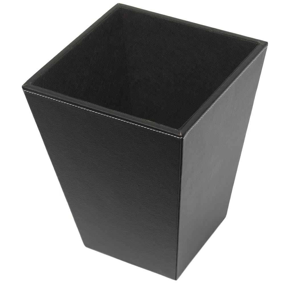 Waste bin 6qt - Black Leatherette