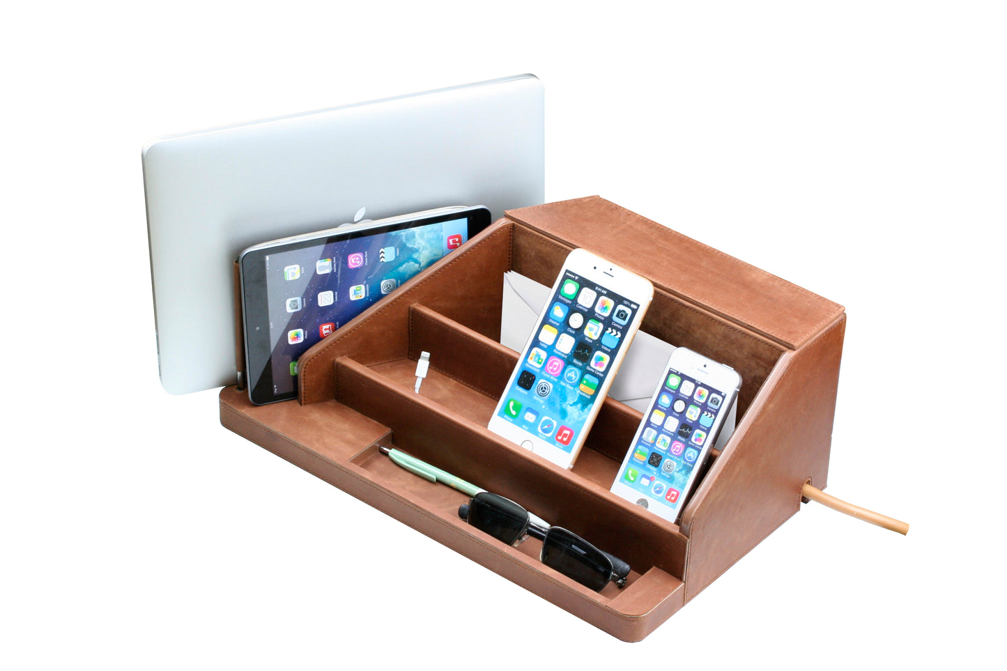 Premium Leather All-in-One Charging Station