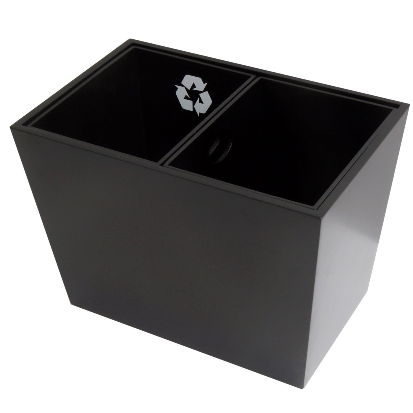 Dual Double Size Divided Recycle Bin with Removable Inner Bins