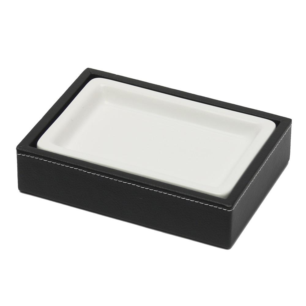Soap Dish - Black Leatherette