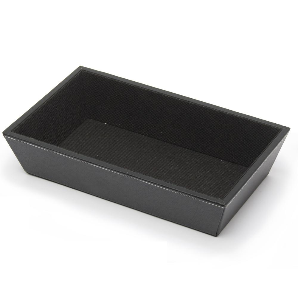 Canted Tray - Black Leatherette