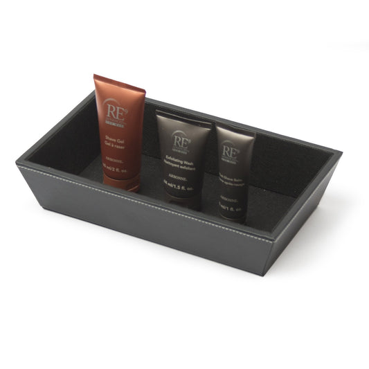 Canted Tray - Black Leatherette